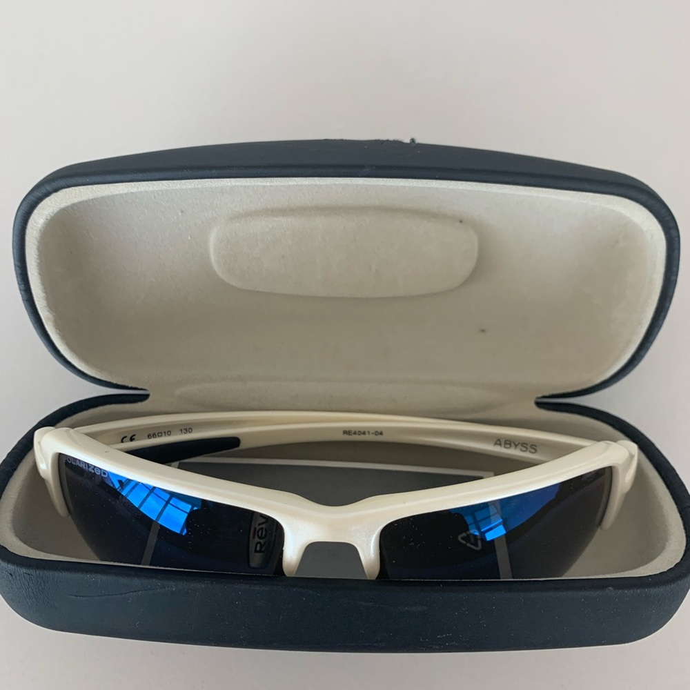 Revo Blue and White ABYSS Glasses and Case